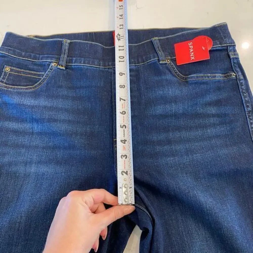 NWT Spanx Ankle Skinny Midnight Shade Dark Blue Pull On Jeans‎ Size 1X